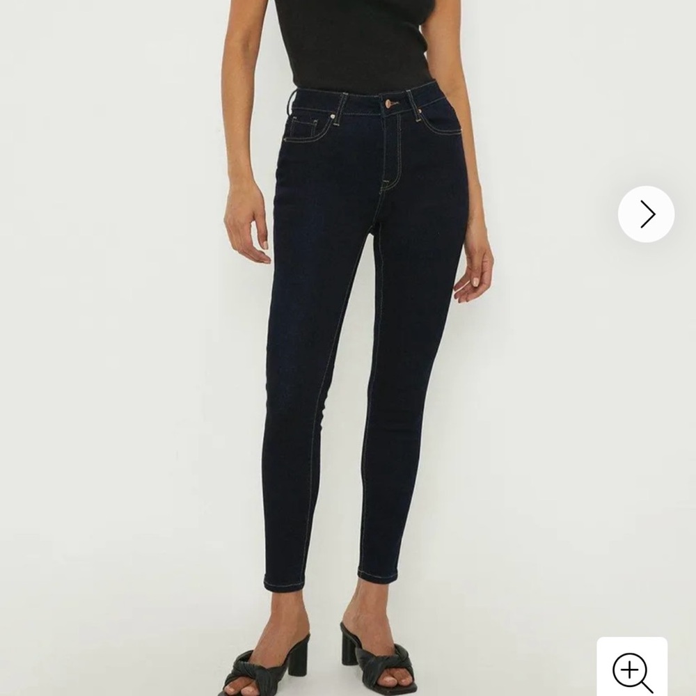 Dorothy Perkins skinny button front  Dark Blue Jeans